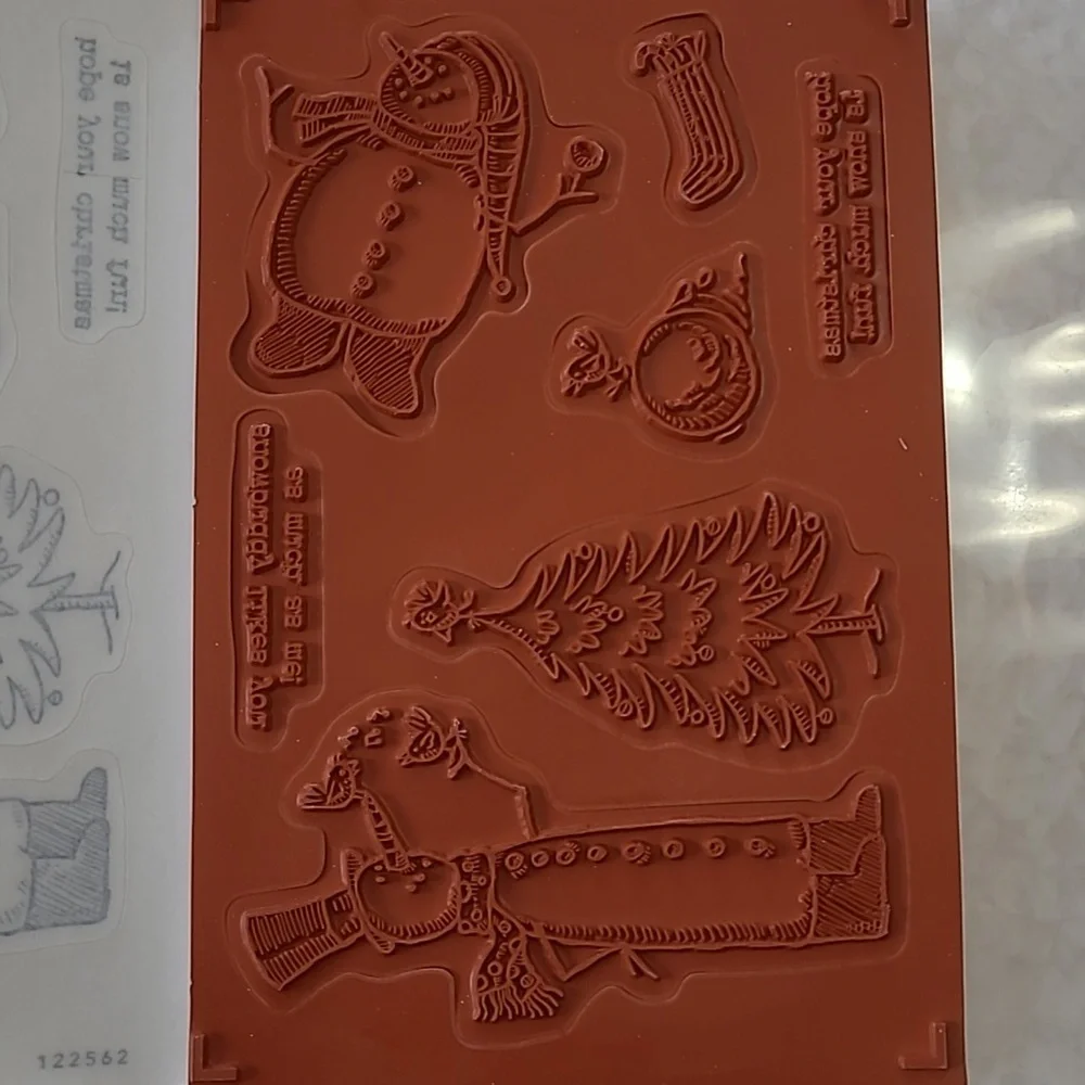 NEW Stampin' Up! Snow Much Fun Snowman Snowball Retired Holiday Stamp Set 7 Pc